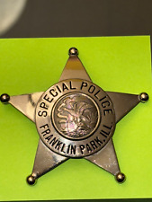 Rare 3.5” Vintage Obsolete SPECIAL POLICE FRANKLIN PARK,ILLINOIS BADGE picture