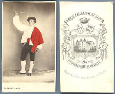 Pacault Pau, vintage business card costume, CDV CDV, albumin print, 6 x 1 picture