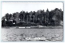 c1950's Boats Forest View Of Lake Utopia N.B. Canada RPPC Photo Postcard picture