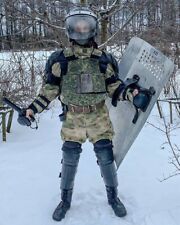Trophy metal shield of the National guard of Russia, russian army. Ukraine 2022 picture