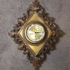 Syroco Wall Clock Vintage Decor Ornate Art Deco Hollywood Regency, Missing Glass picture