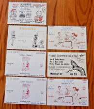 Vintage Virginia CB Radio Ham Amateur QSL Art Cards Lot of  7 Cards picture