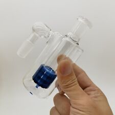 14mm 90° Glass Ash Catcher 90 Degree for Smoking Bong Hand Pipes Hookah Blue US picture