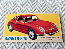 1961  TOPPS  SPORTS  CARS   ARBARTH-FIAT  # 2  LIGHT  BACK  LINE    NM /  MINT picture