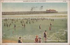 Postcard Bathers at Long Beach CA 1926 picture