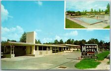 Gainesville Florida Manor Motel and Restaurant Chrome Postcard picture