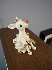 Vtg Lenox + The Rudolph co. Rudolph Red Nose Reindeer Cream Porcelain picture