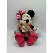 Disney Parks Minnie Mouse Plush Stuffed Animal Holding Duffy Bear 12
