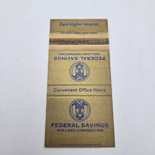 Vintage Matchcover Federal Savings and Loan Corporation picture