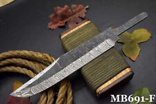 Custom Hammered Damascus Steel Blank Blade Bowie Hunting Knife Handmade (MB691-F picture
