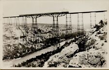 1942 Pecos River Bridge Train Railroad Texas TX RPPC Real Photo Postcard D17 picture