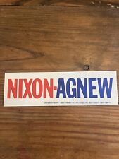 NIXON-AGNEW 3x10 Vintage BUMPER STICKER picture