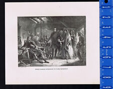 First Meeting of Prince Charles and Flora MacDonald - Historical Print 1894 picture