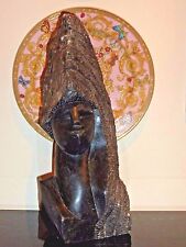 Large and Heavy Carved Rock Statue Art Sculpture 16 1/8