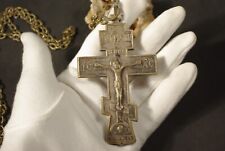Antique large priest's cross, silver plated. 19th century. 98 grams, large picture