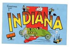 Indiana Vintage State Postcard Indianapolis 500 New Unposted #019b picture