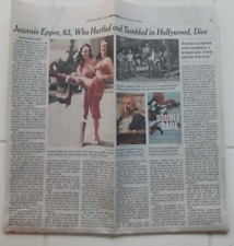Jeannie Epper 83 Obituary New York Times  Stunt Woman Lynda Carter Big Valley picture