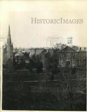 1933 Press Photo A view of Oberlin Campus , Old Second Church, Music Hall, picture