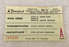 Early 1960's Disneyland Adult Admission 