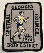 Central Georgia Council Fall 1973 Creek District Boy Scout Patch Gauze Back BSA picture