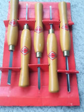 Lot of 5 Henry Taylor Diamic Wood Turning Chisels Sheffield England picture