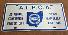 1979 ALPCA  25th Silver Ohio License Plate Booster Vintage  picture