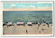 1923 Cliff Beach Bathing Scene General View Nantucket Island MA Postcard picture