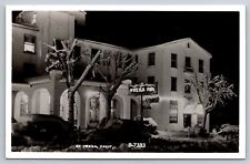 Postcard RPPC Yreka Inn Yreka California at Night Snow A3 picture