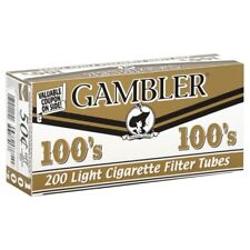 Gambler 100mm Light Cigarette Filter Tubes 200 Count - (Pack of 5) picture