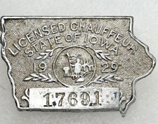 1929 IOWA Chauffeur Badge #17691 picture