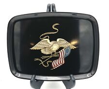 Mid-Century Modern Couroc Tray Bald Eagle and American Flag Inlay Philadelphia picture