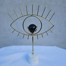 Evil Eye Crystal Sphere Stand with Black Obsidian Sphere picture