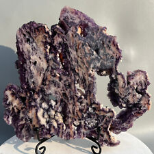 914g Natural transparent purple cubic fluorite mineral crystal sample/China picture