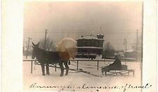 Salem RPPC An Unusual Means Of Travel Donkey Pulled Sled 1910 OR  picture