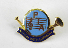 Vintage PTA Music Instrument Pin Enamel Parent Teacher Association School picture