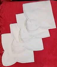 Vintage Cut-Work Embroidered Napkins Linen? Cream Off-White 13