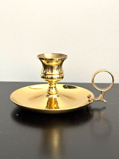 Baldwin Polished Brass Small Chamberstick Candle Holder w/Finger Ring picture