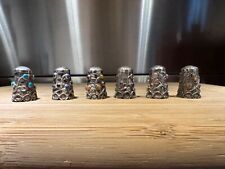 Vintage Sterling Silver Thimbles with Jewel Stones picture