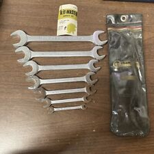 Challenger Vintage 7 Pc Open End Wrench Set SAE Made In USA Kit Master 5407 NOS picture