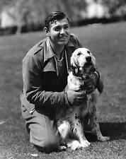 CLARK GABLE With His English Setter Dog PHOTO  (173-G) picture