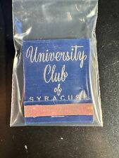 MATCHBOOK - UNIVERSITY CLUB OF SYRACUSE - SYRACUSE UNIVERSITY - UNSTRUCK picture