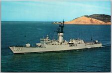 Postcard Vintage Chrome 1971 U.S.S. FANNING (DE-1076) Naval Ship Coast View picture