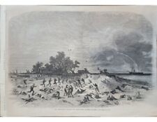 6th Regiment Camp Santa Rosa Island 1861 Harpers Weekly Civil War Wood Block picture