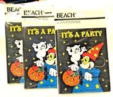 3 Packages of 8 Mickey Mouse Sorcerer Halloween Party Invitations/Envelopes NEW picture