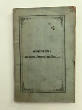 1871 Oberlin College Booklet - It’s Original, Progress & Results J.H. Fairchild picture