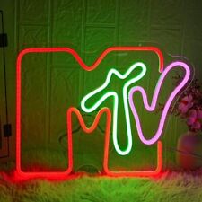  Music Television Neon Sign for Wall Decor MTV Neon Light Up Sign Music red MTV picture