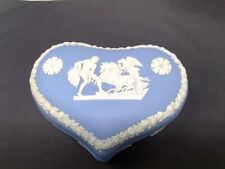 Wedgwood Blue Jasperware Heart Trinket Box picture