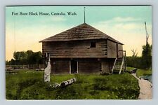 Centralia WA-Washington Historic Fort Borst Block House Vintage Postcard picture