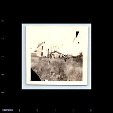 Vintage Square Photo ABSTRACT SPOOKY RURAL SCENE HAUNTED SURREAL HOUSE picture