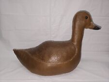 Vintage 1950s Omersa Abercrombie Fitch Leather Decoy Duck Figural Doorstop 14